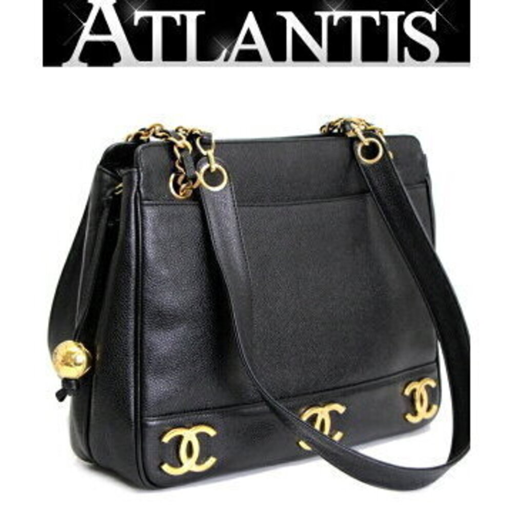 Chanel Triple Coco Chain Shoulder Bag Caviar GG